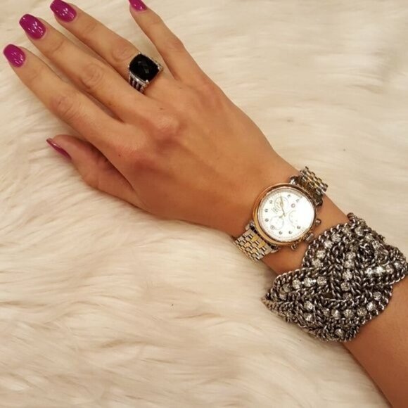 Stella & Dot Petra Braided Crystal Statement Bracelet - Picture 4 of 12